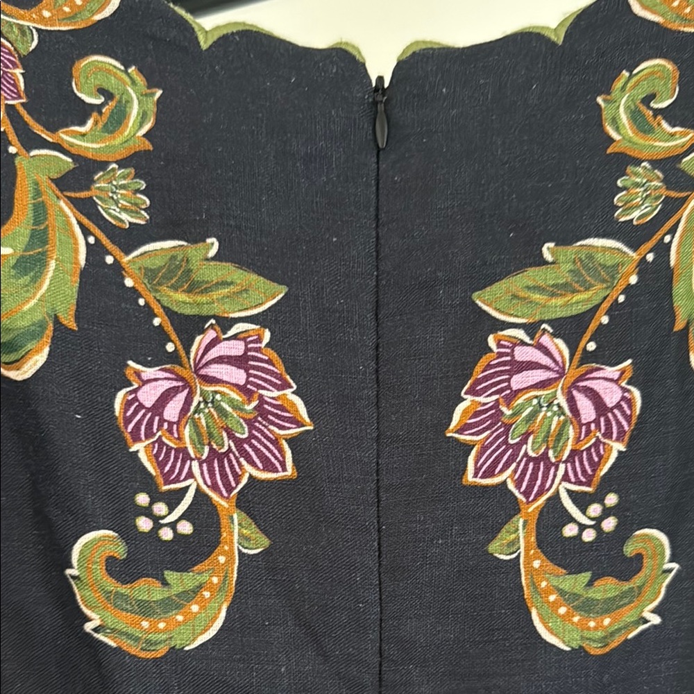FARM Rio Black Maxi Dress with Pink and Green Embroidery - Picture 9 of 12